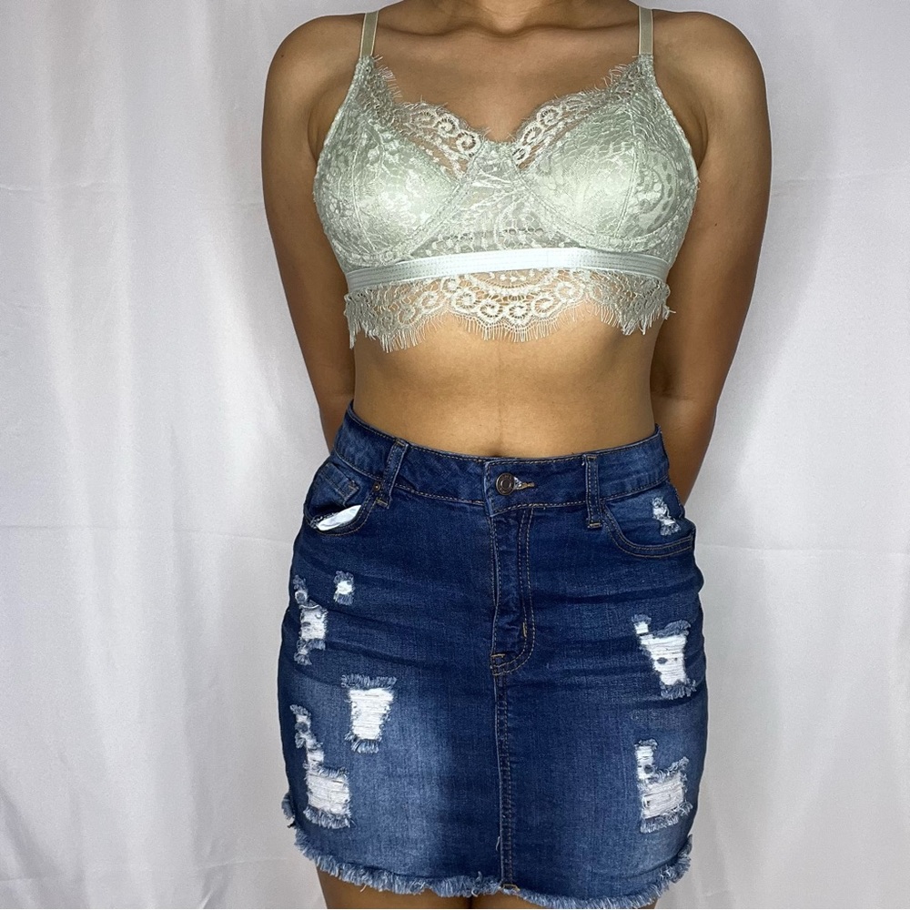 Green Bralette Crop Top